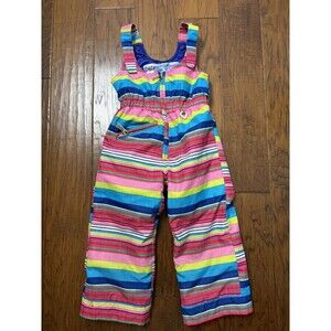 Obermeyer I-Grow Purple Youth Girls Winter Snow Ski Overall Bibs Pants Size 4